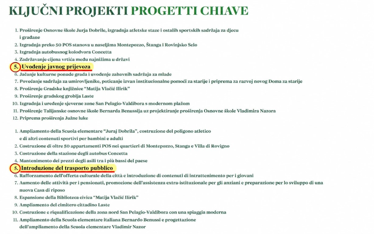 SDP Rovinja htio prevesti građane javnim prijevozom IDS-a Rovinj